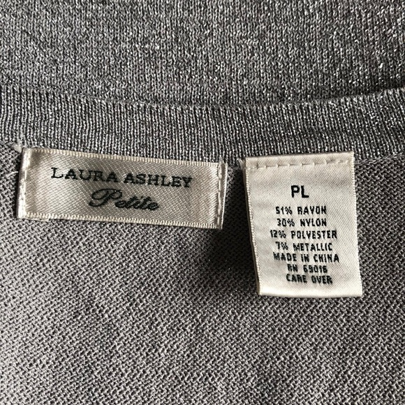 Laura Ashley Metalic Silver ScoopSleevelessTankTop - Picture 10 of 12